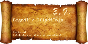 Bognár Ifigénia névjegykártya